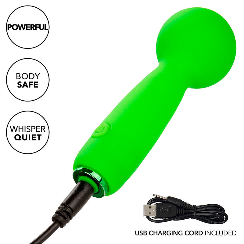 CALEXOTICS - NEON VIBES O MINI MASSAGEADOR BUBBLY VIBE COM 10 VIBRAÇÕES VERDE