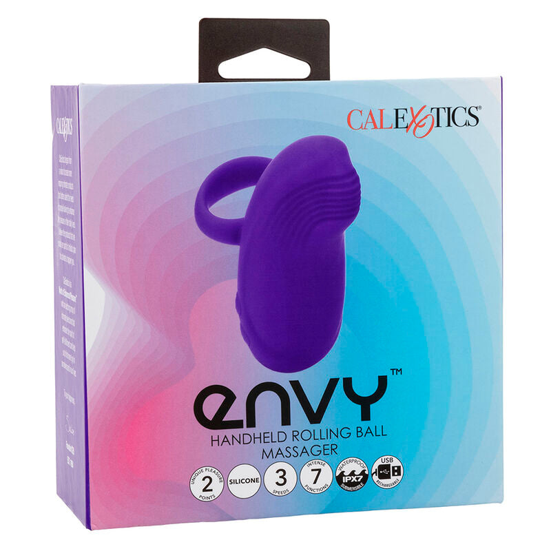 CALEXOTICS - ENVY MASSAGEADOR DE MÃO COM ESFERA DE ROLO 7 VIBRAÇÕES ROXO