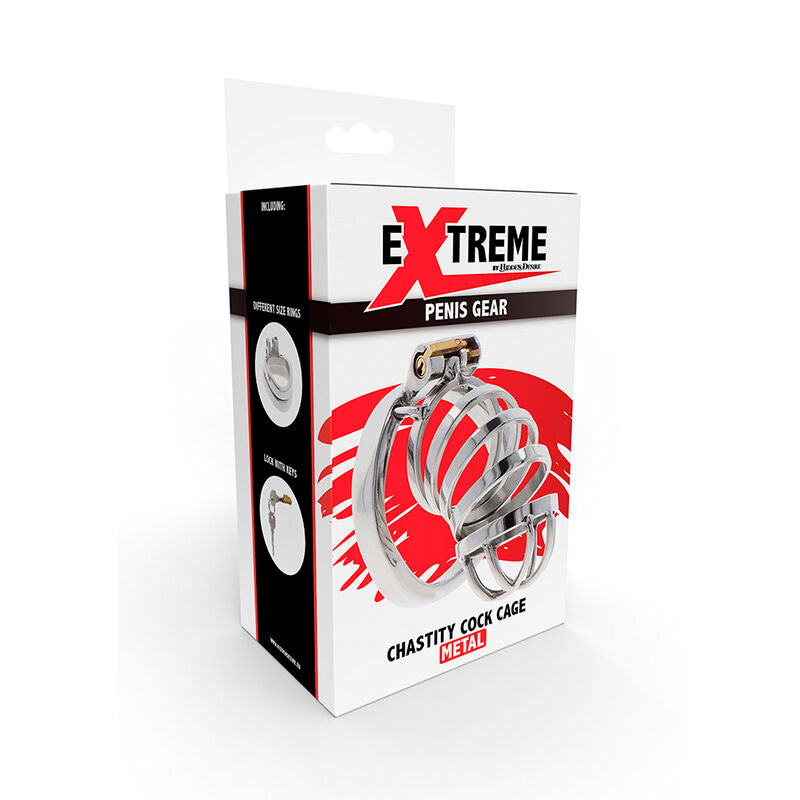 DESEJO OCULTO - GAIOLA DE CASTIDADE EXTREMA PARA PÊNIS EM METAL