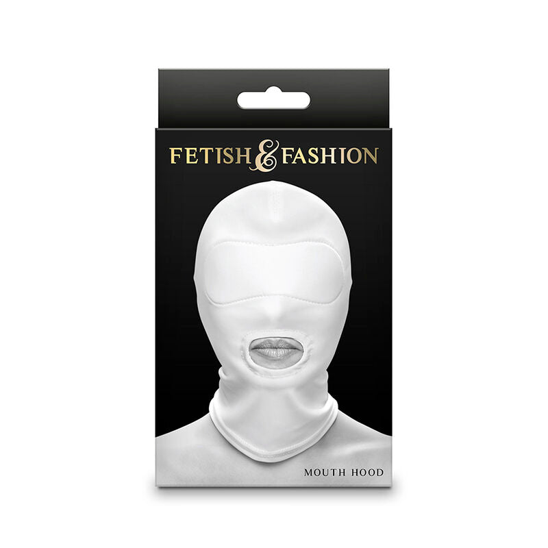NS NOVELTIES - FETISH & FASHION MOUTH HOOD NYLON WHITE