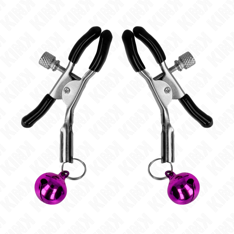 KINK - PRESILHA DE MAMILO COM SINO ÚNICO ROXO 6 CM