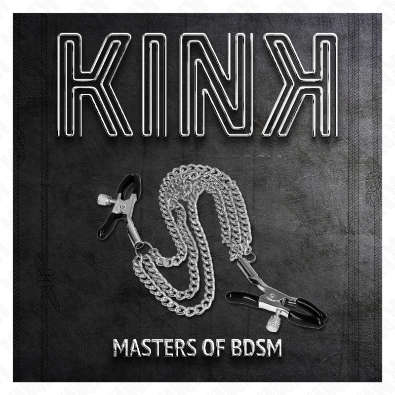 KINK - PRESILHAS DE MAMILO COM 3 CORRENTES PRATEADAS 20/23/28 CM