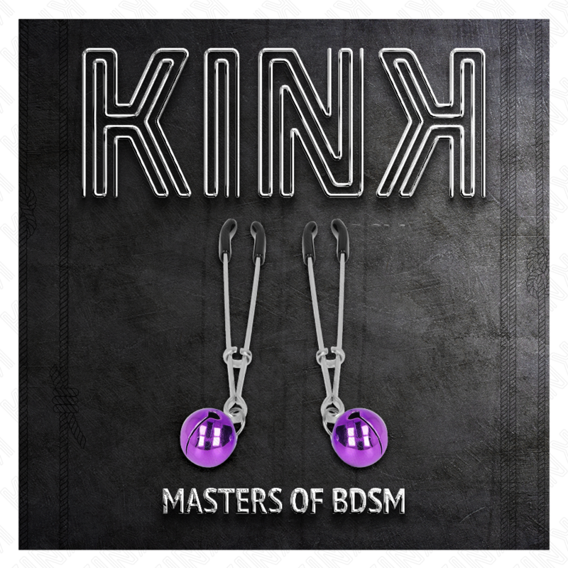 KINK - PINZAS PARA PEZONES DE CAMPANA FINAS MORADA 7 CM