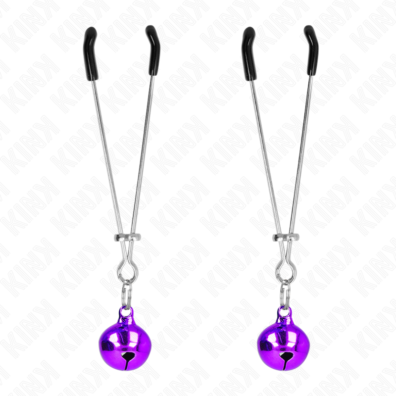 KINK - PINZAS PARA PEZONES DE CAMPANA FINAS MORADA 7 CM