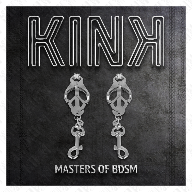 KINK - CLIPS DE MAMILO EM FORMATO DE TREVO JAPONÊS COM GANCHOS, PRATEADOS