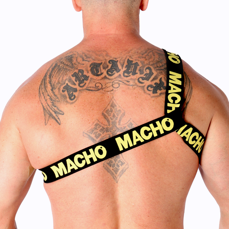 MACHO - ARNÉS ROMANO AMARILLO S/M