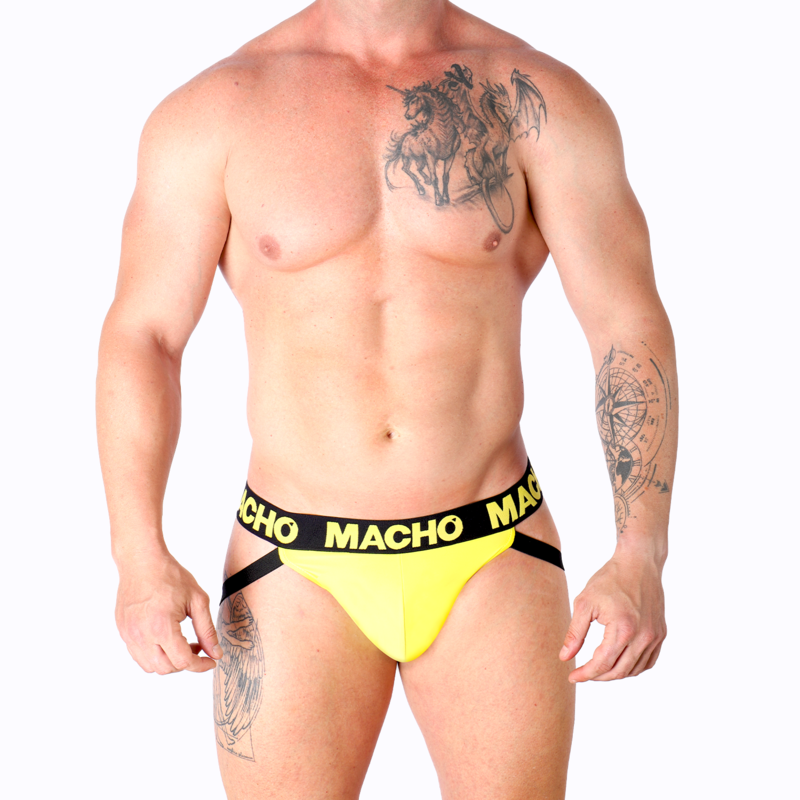 MACHO - MX25A JOCK LYCRA AMARILLO M