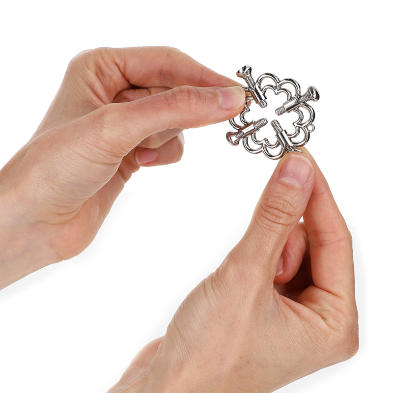KINK - PINZAS DE METAL PARA PEZONES CON FORMA DE FLOR