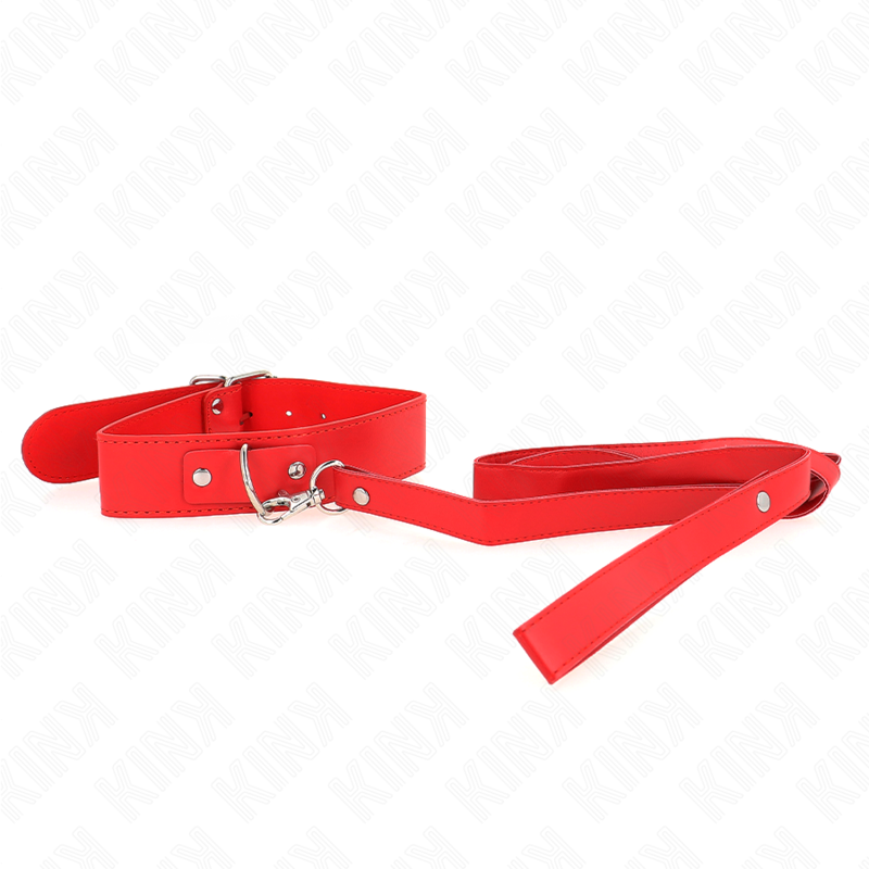 KINK - COLAR COM CINTO 116 CM ROJO PUXADOR AJUSTÁVEL 32-50 CM X 8 CM