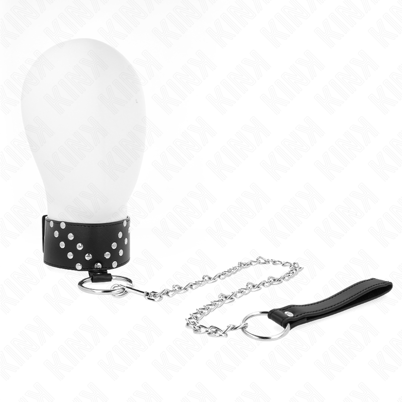 COLAR KINK COM CINTO 65 CM COM REBITE EM V AJUSTÁVEL 36-43 CM X 5 CM