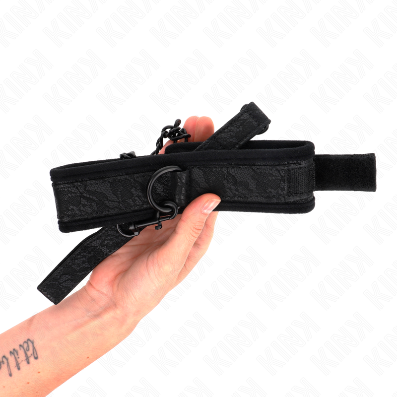 KINK - COLEIRA MODELO BÁSICO COM GUIA 77 CM MODELO 5 AJUSTÁVEL 34-54 CM X 5 CM