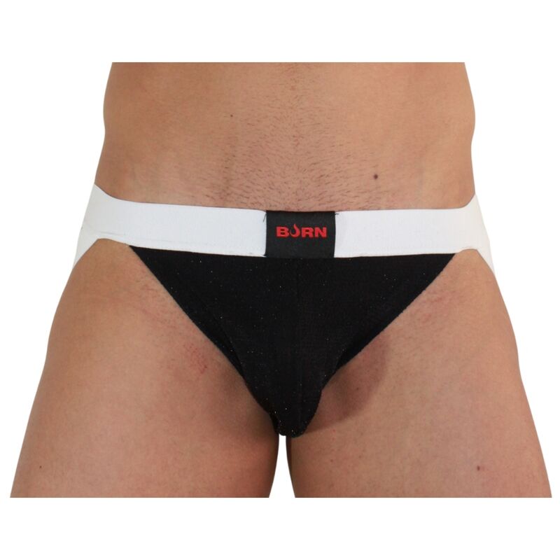 BURN - 004 JOCK NEGRO BRILLANTE / BLANCO L