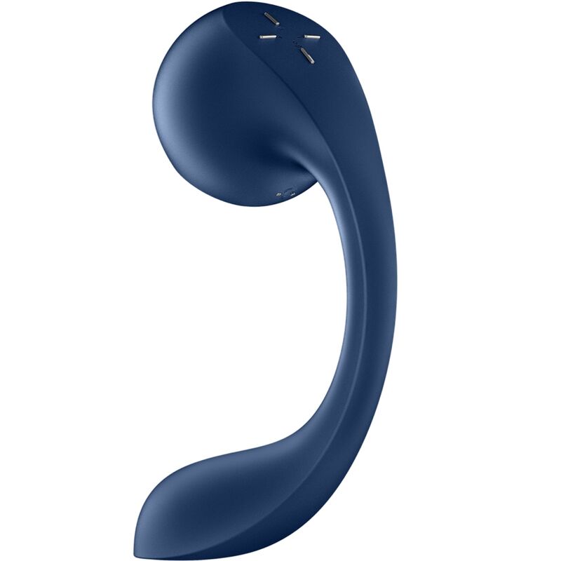 SATISFYER - PRO+ WAVE 4 ESTIMULADOR DE PONTO G E PULSO DE AR ​​​​- APLICAÇÃO GRATUITA - AZUL ESCURO
