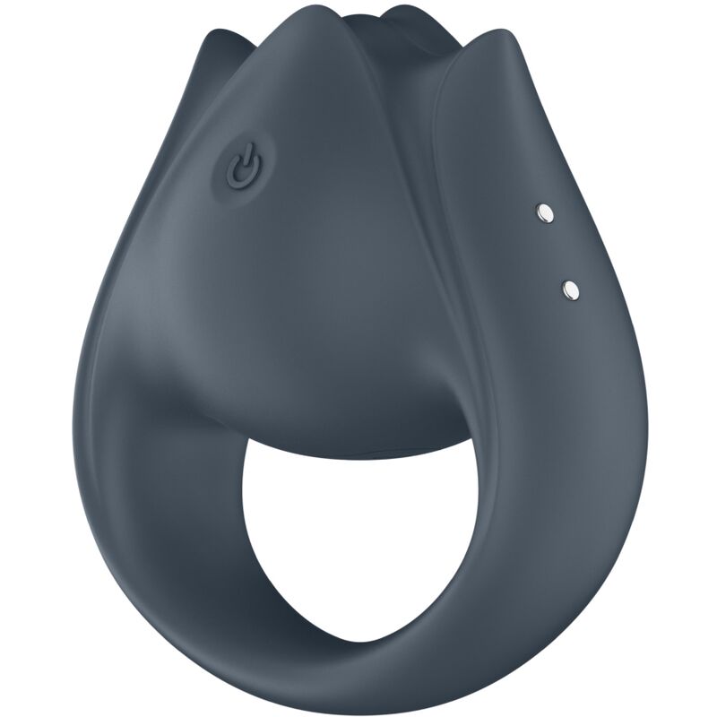 SATISFYER - PERFECT PAIR 2 MULTIVIBRADOR 2 EM 1 ANEL PENIANO E ESTIMULADOR DE DEDOS CINZA
