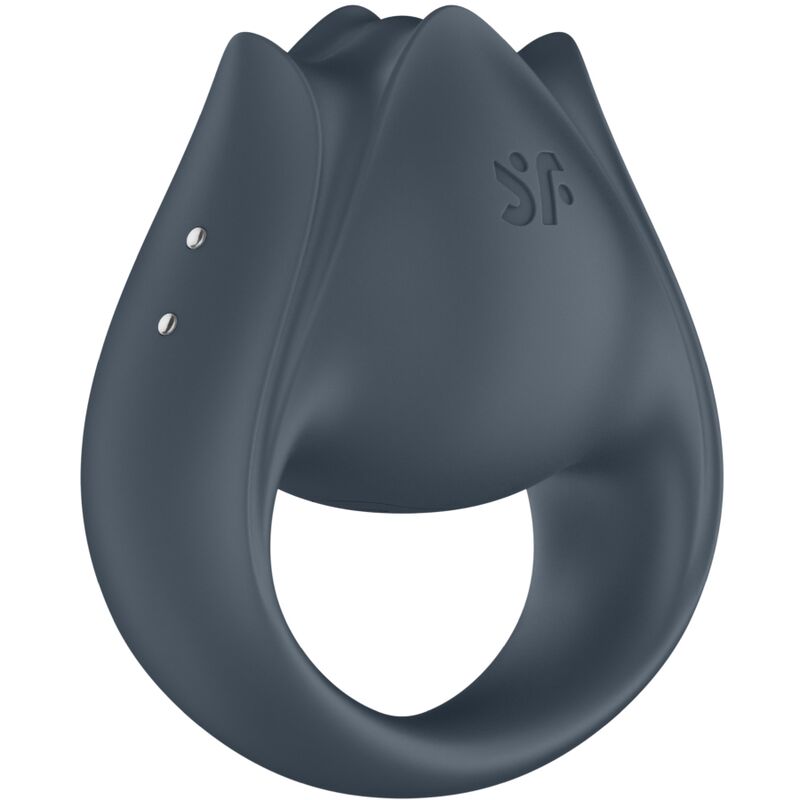 SATISFYER - PERFECT PAIR 2 MULTIVIBRADOR 2 EM 1 ANEL PENIANO E ESTIMULADOR DE DEDOS CINZA