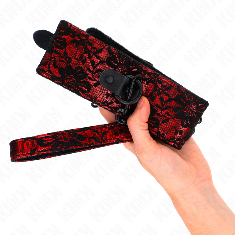 KINK - COLAR DE RENDA COM CINTO DE COURO LEGÍTIMO 105 CM / 44 X 5,5 CM