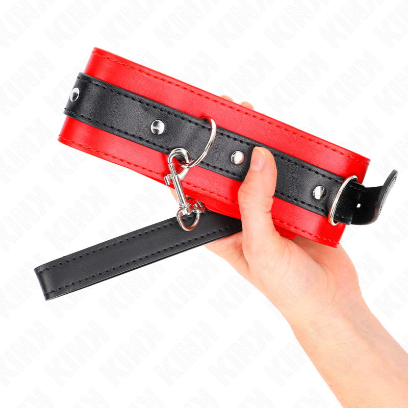 KINK - COLEIRA COM CINTO 65 CM COM TIRA VERMELHA 54 X 4,5 CM