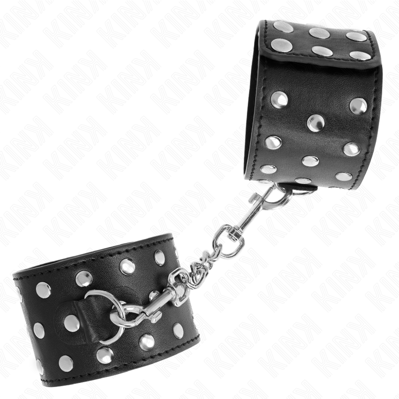 KINK - RESTRICCIONES DE MUÑECA PUNK AJUSTABLES 19-24 CM X 5,5 CM