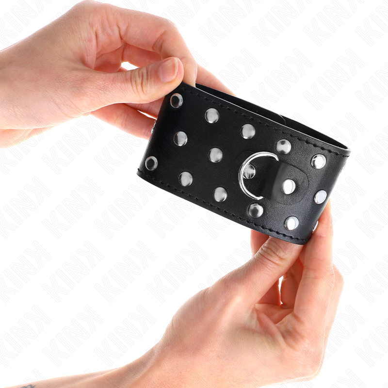 KINK - RESTRICCIONES DE MUÑECA PUNK AJUSTABLES 19-24 CM X 5,5 CM