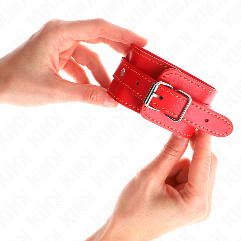 KINK - ALGUMA DE PULSO FINA VERMELHA AJUSTÁVEL DE 21 A 33 CM