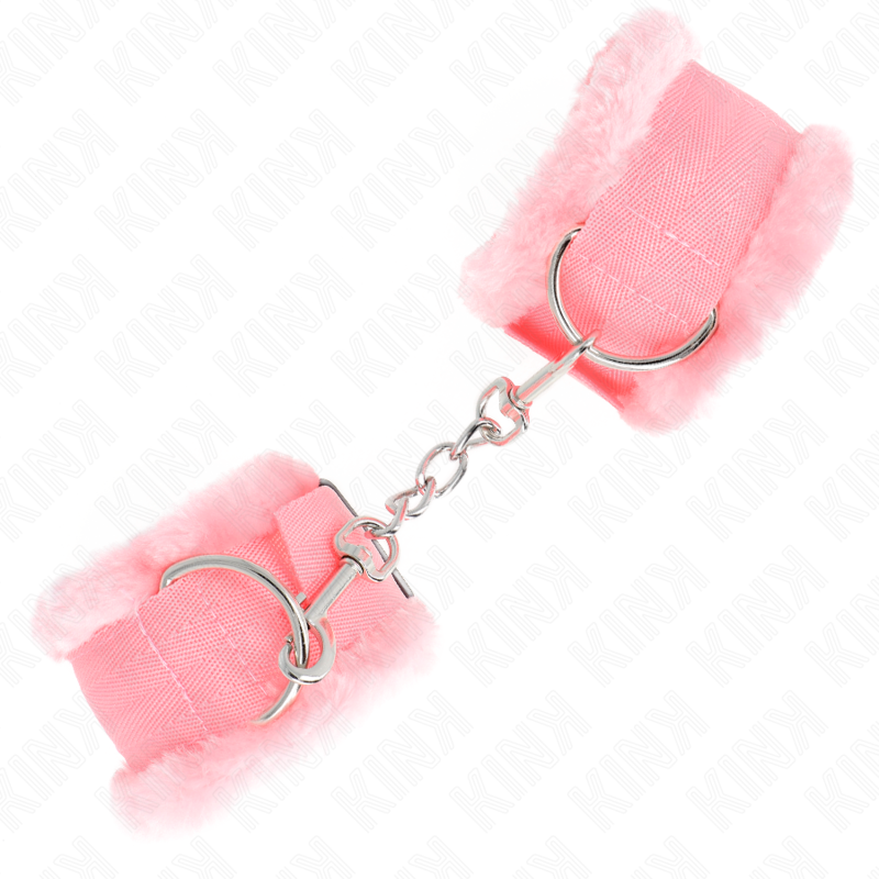 KINK - ALGEMA DE PULSO FORRADA COM PELUDO ROSA AJUSTÁVEL 17-31 CM X 7 CM