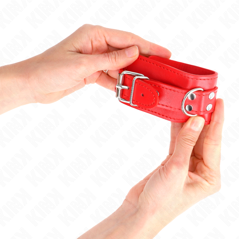 KINK - RESTRICCIONES DE MUÑECA SIMPLES ROJAS AJUSTABLES 20-23 CM X 5.5 CM