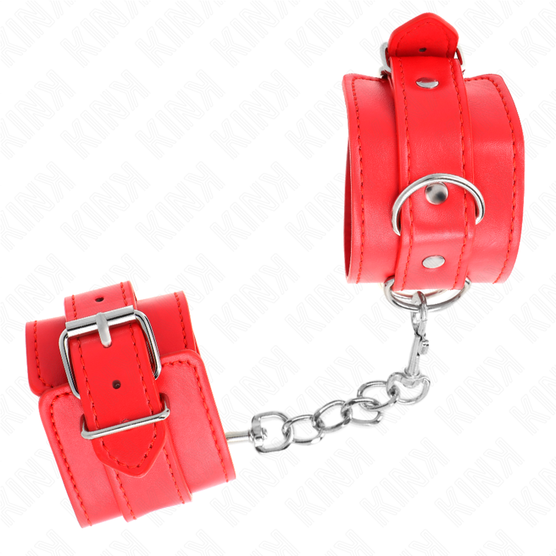 KINK - RESTRICCIONES DE MUÑECA SIMPLES ROJAS AJUSTABLES 20-23 CM X 5.5 CM