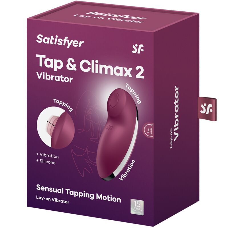 SATISFYER - TAP & CLIMAX 2 VIBRATOR & STIMULATOR RED
