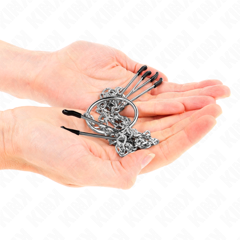 KINK - TRIPLOS PRENDEDORES DE MAMILO E CLITÓRIS COM CORRENTE MODELO 1