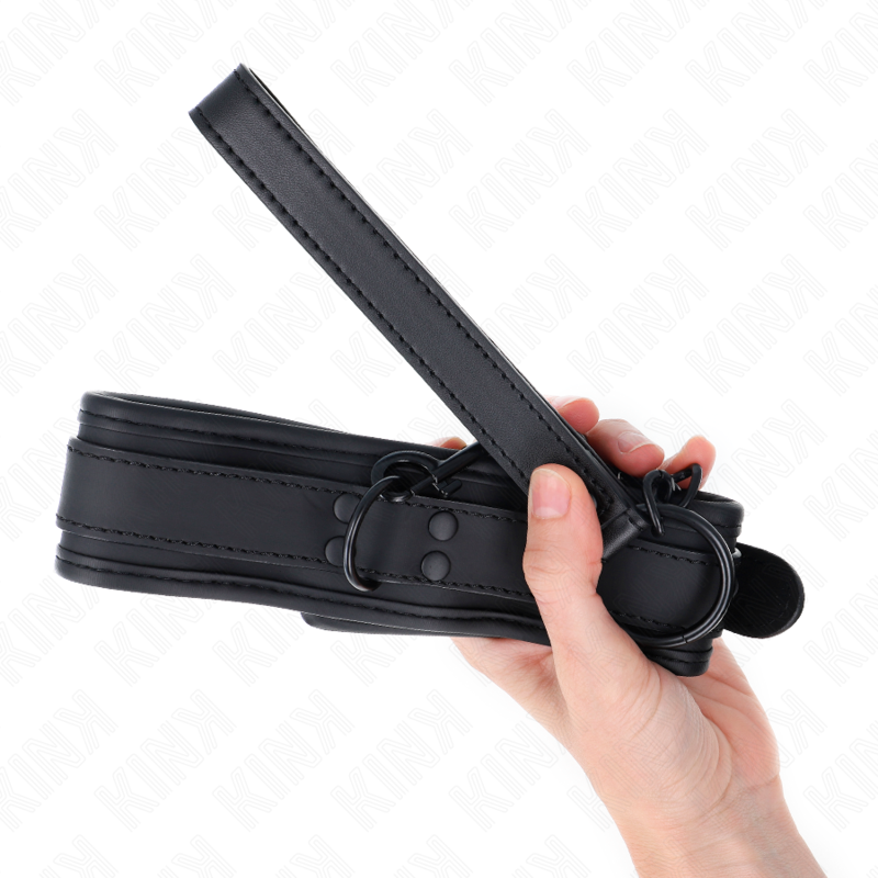 KINK - COLEIRA DE NEOPRENE PARA BONDAGE MODELO 1 COM CINTO 78 CM AJUSTÁVEL 37,5 X 49,5 CM