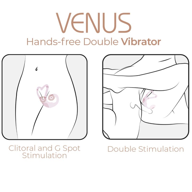 ADRIEN LASTIC - VENUS DOUBLE CLITORIS & G-SPOT STIMULATOR FREE APP PINK