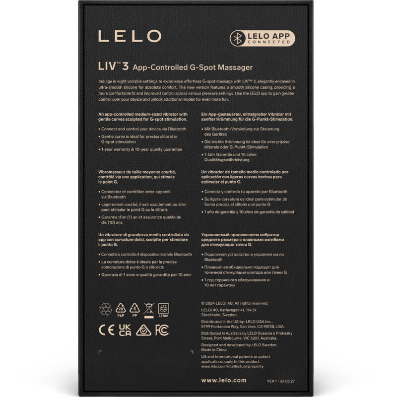 LELO - LIV™ 3 ESTIMULADOR DEL PUNTO G ROSA