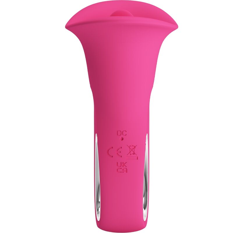 PRETTY LOVE - VIBRADOR ORAL CLYDE COM LÍNGUA VIBRATÓRIA, 12 VIBRAÇÕES, ROSA
