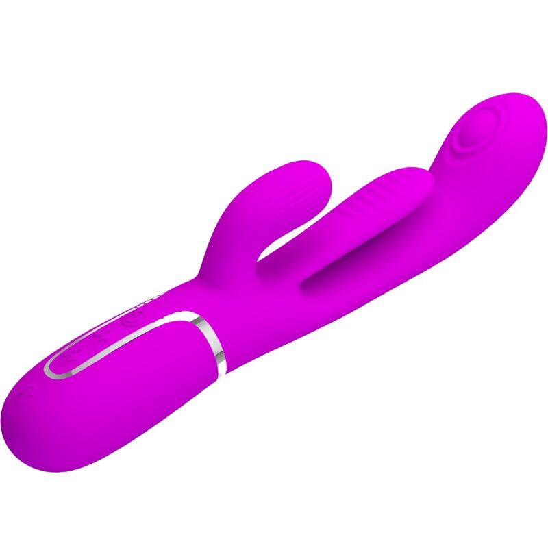 PRETTY LOVE - VIBRADOR MULTIFUNCIONAL SHANIA TRIPLE RABBIT ROSA