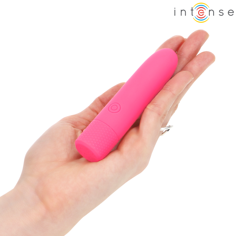 INTENSE - SYMONE VIBRATÓRIO BULLET RECARREGÁVEL USB 8 VIBRAÇÕES ROSA 10 X 2,2 CM