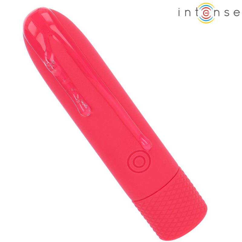 INTENSE - SYMONE VIBRATÓRIO BULLET RECARREGÁVEL USB 8 VIBRAÇÕES VERMELHO 10 X 2,2 CM