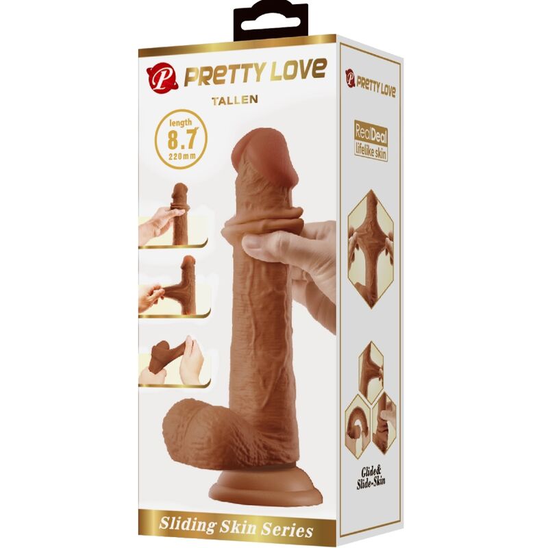 PRETTY LOVE - TALLEN DILDO REALISTA 22 CM CASTANHO