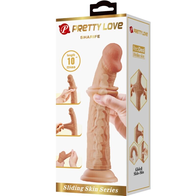 PRETTY LOVE - SHARIFE DILDO REALISTA 25 CM COR DE CARNE