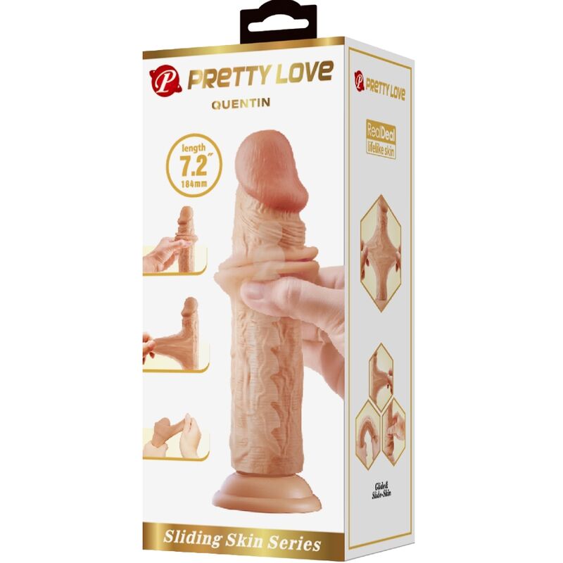 PRETTY LOVE - QUENTIN DILDO REALISTA 18 CM COR DE CARNE