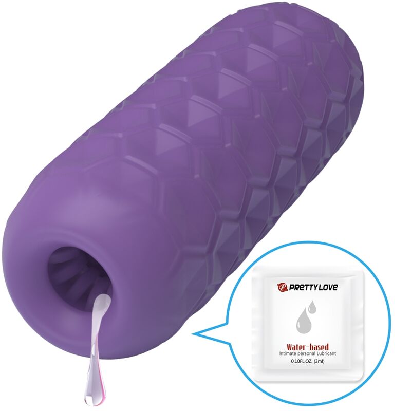 PRETTY LOVE - MASTURBADOR MASCULINO COM BOLAS GÉMEAS ROXO