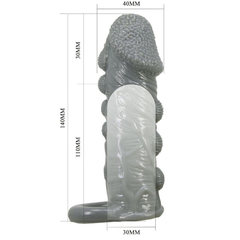 PRETTY LOVE - FUNDA REALISTA PARA ALARGAR EL PENE Y RETARDAR EL ESTILO GRIS