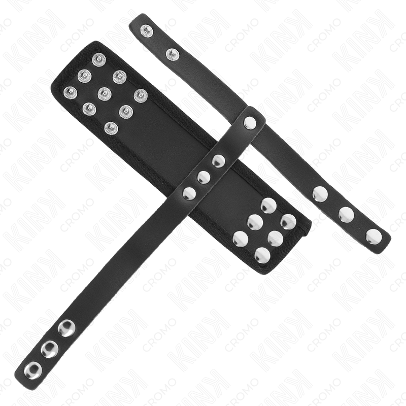 KINK - ANILLO DE CUERO PARA EL PENE CON CORREA DIVISORA DE BOLAS RECUBIERTAS AJUSTABLE