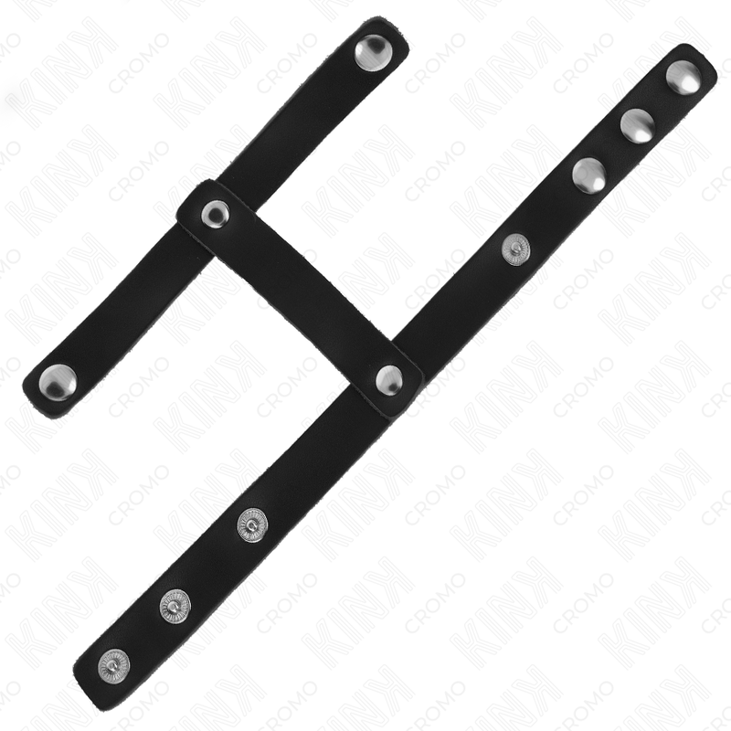 KINK - ANEL PENIANO EM COURO AJUSTÁVEL E CORREIA DIVISORA DE TESTÍCULOS