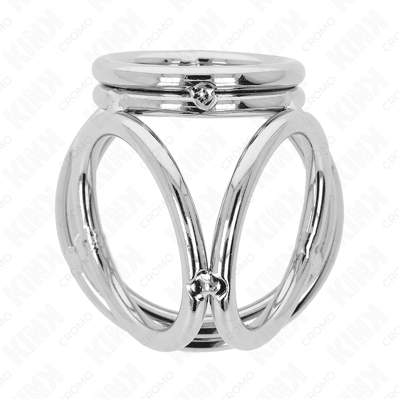 KINK - ANILLO PARA EL PENE DE METAL TRIPLE CROMADO DE 3,8 CM A 5 CM MODELO 1