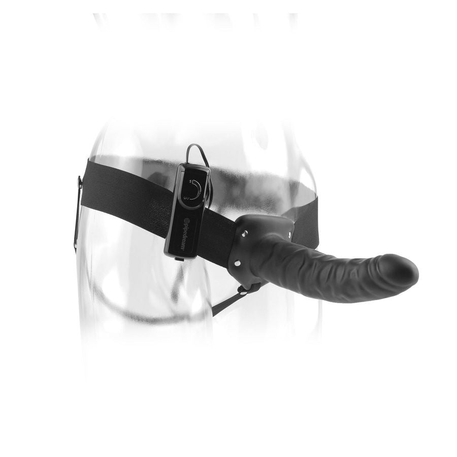 FETISH FANTASY SERIES - STRAP-ON VIBRATÓRIO OCO DE 19 CM PRETO