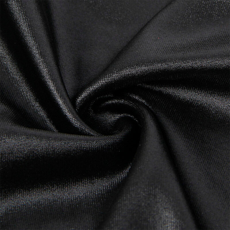 SUBBLIME - 954406 VESTIDO EM COURO COM ESTILO BONDAGE PRETO TAMANHO S/M