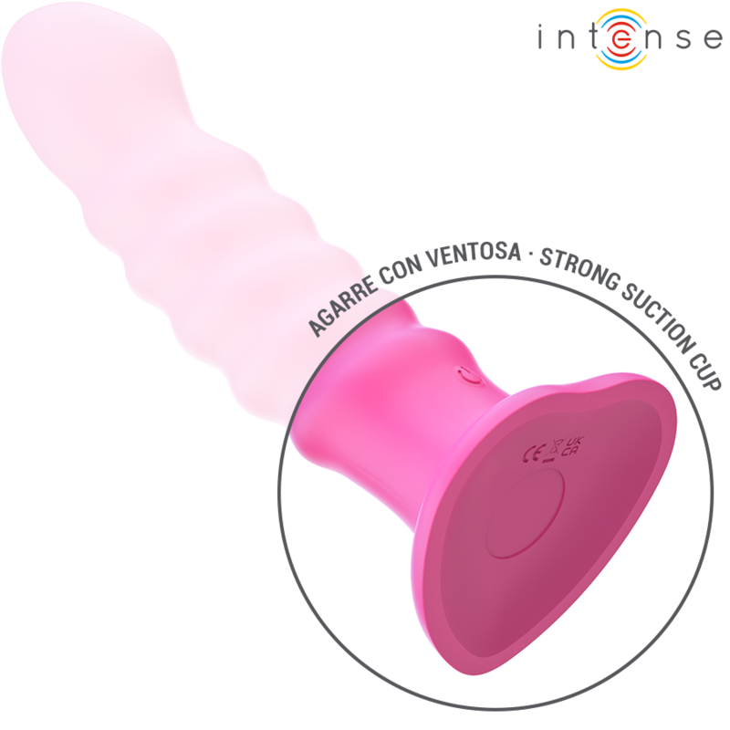 INTENSE - VIBRADOR CINDY TAMANHO L DESIGN EM ​​​​ESPIRAL 10 VIBRAÇÕES ROSA CONTROLO REMOTO