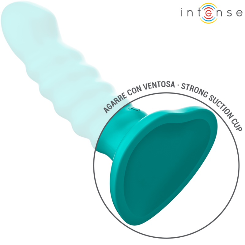 Vibrador Buffy Intenso, Tamanho S, Design Espiral, 10 Vibrações, Azul, Comando