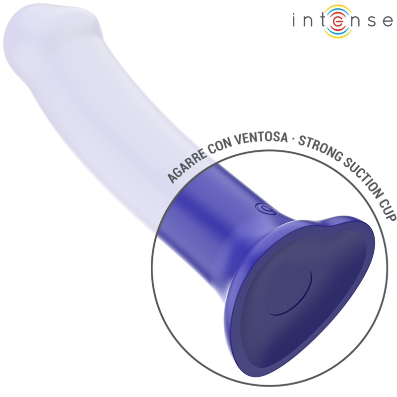 Vibrador Victoria Intenso com Ventosa, 10 Vibrações, Azul Escuro, Comando