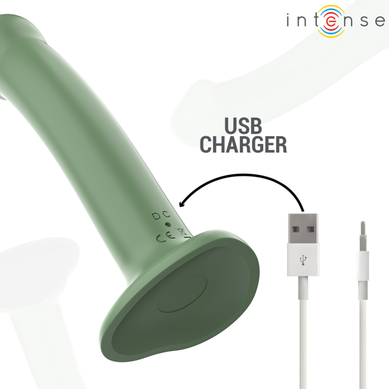 Vibrador Becca Intenso com Ventosa, 10 Vibrações, Verde, Comando